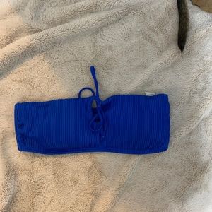 blue hollister bikini top